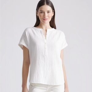 VGUC Quince Organic Cotton Gauze Roll Sleeve Short XL